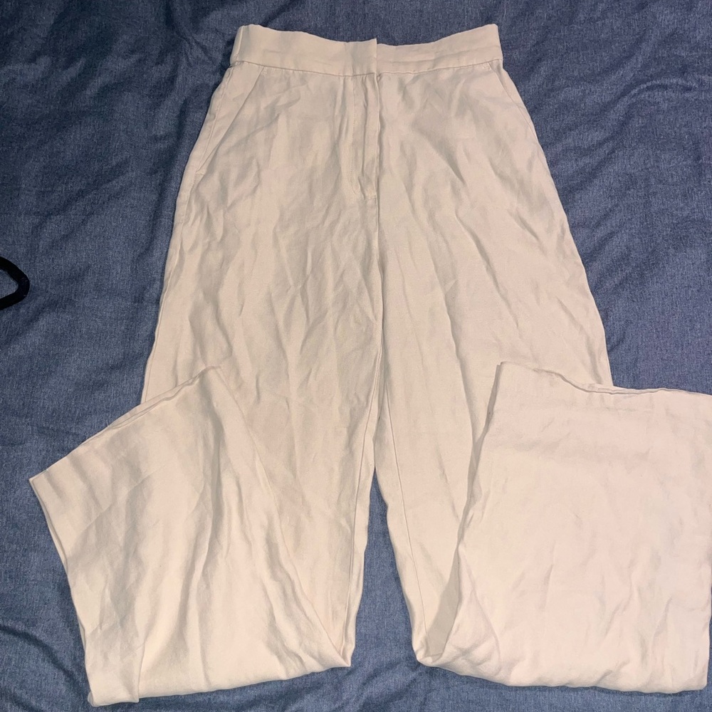 H&M Cream Wide Leg Women's Pants